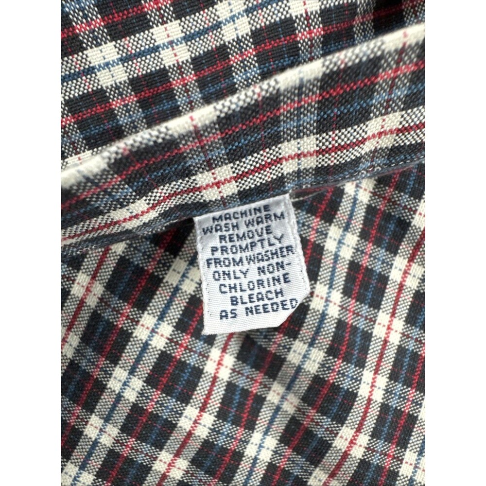 Ralph Lauren Men’s Big Shirt Medium Long Sleeve Button Up Plaid Red Blue Black - Picture 5 of 8